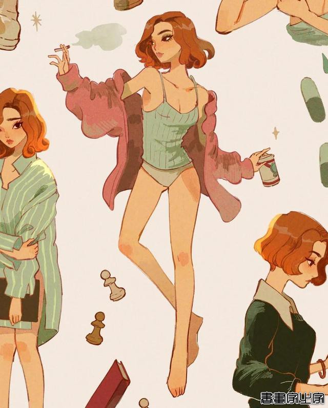 都是超A的女神，细腻的插画，简直美到骨子里了-11.jpg
