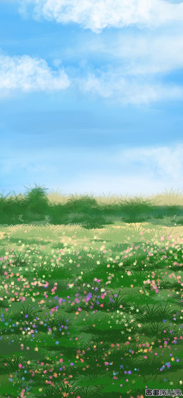 精选油画风壁纸，清新治愈风景插画-4.jpg