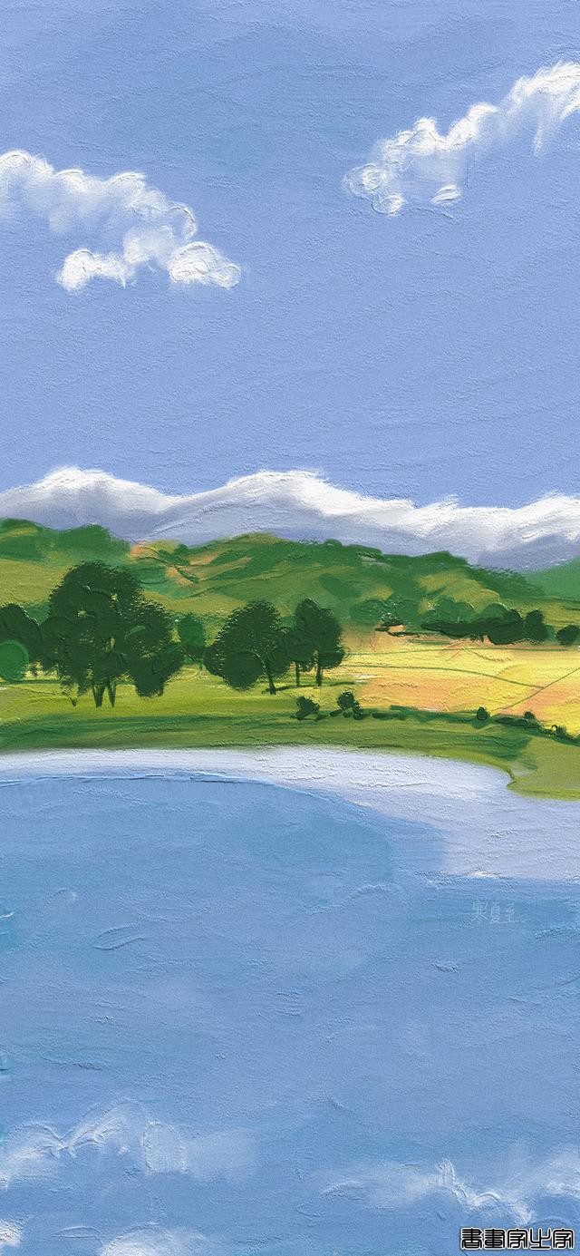 精选油画风壁纸，清新治愈风景插画-8.jpg