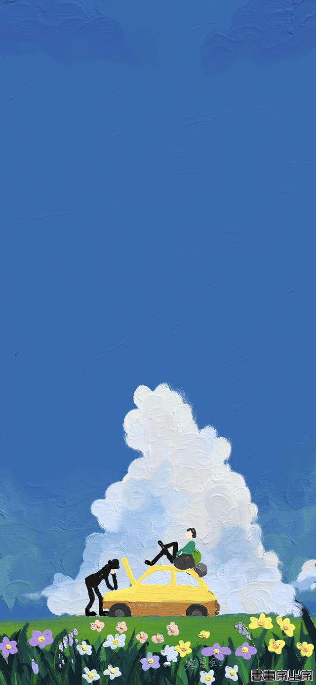 精选油画风壁纸，清新治愈风景插画-16.jpg