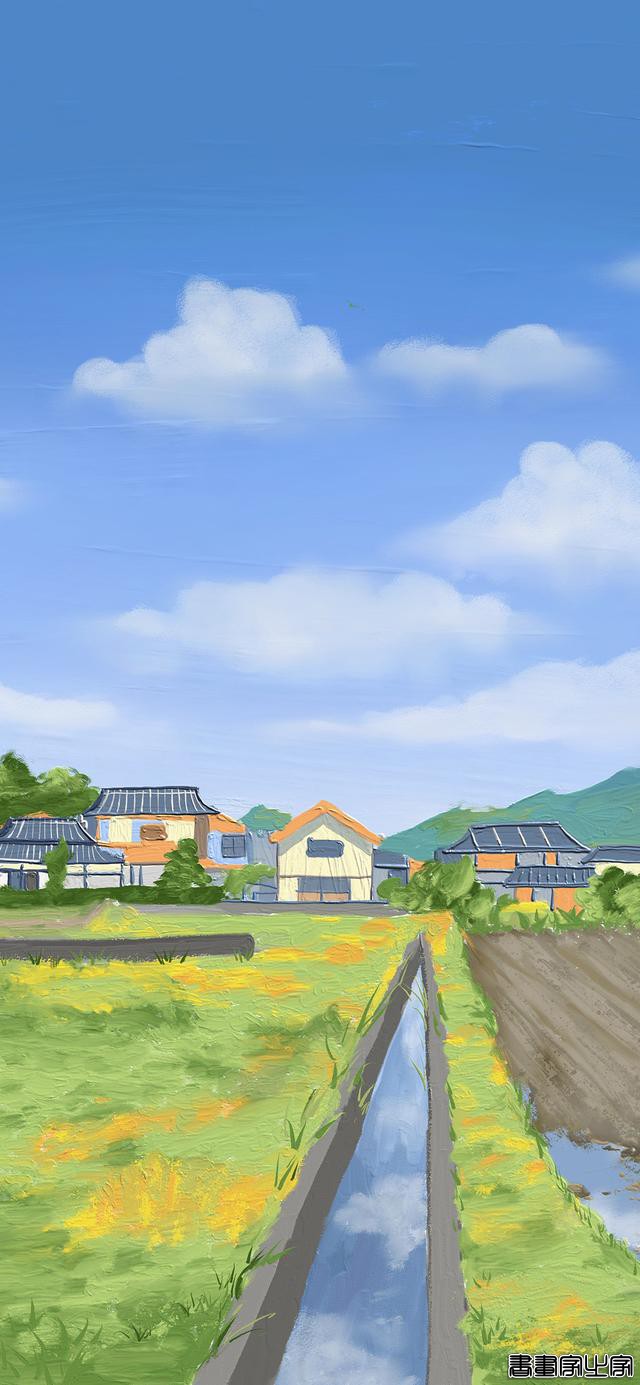精选油画风壁纸，清新治愈风景插画-20.jpg