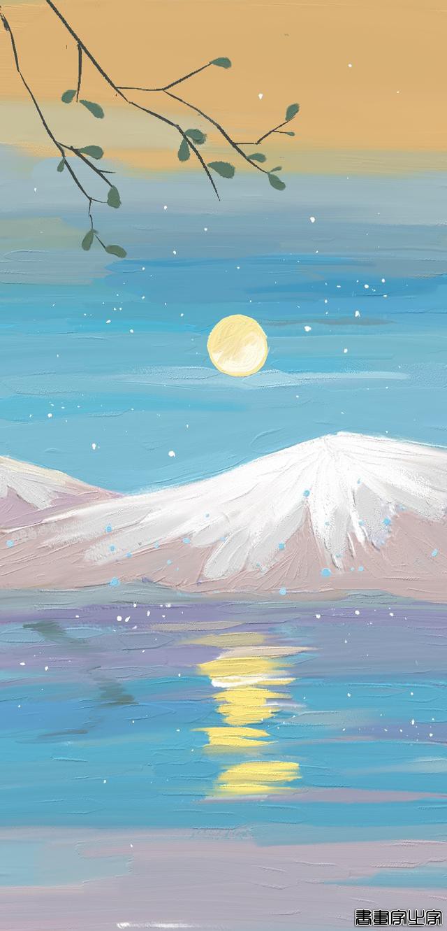 精选油画风壁纸，清新治愈风景插画-22.jpg