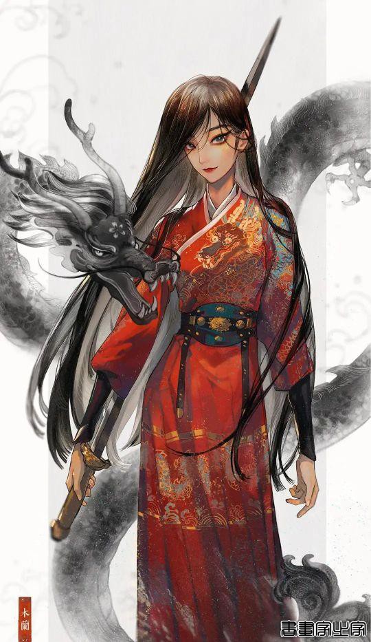 中国风-迪士尼公主同人插画，美呆-5.jpg