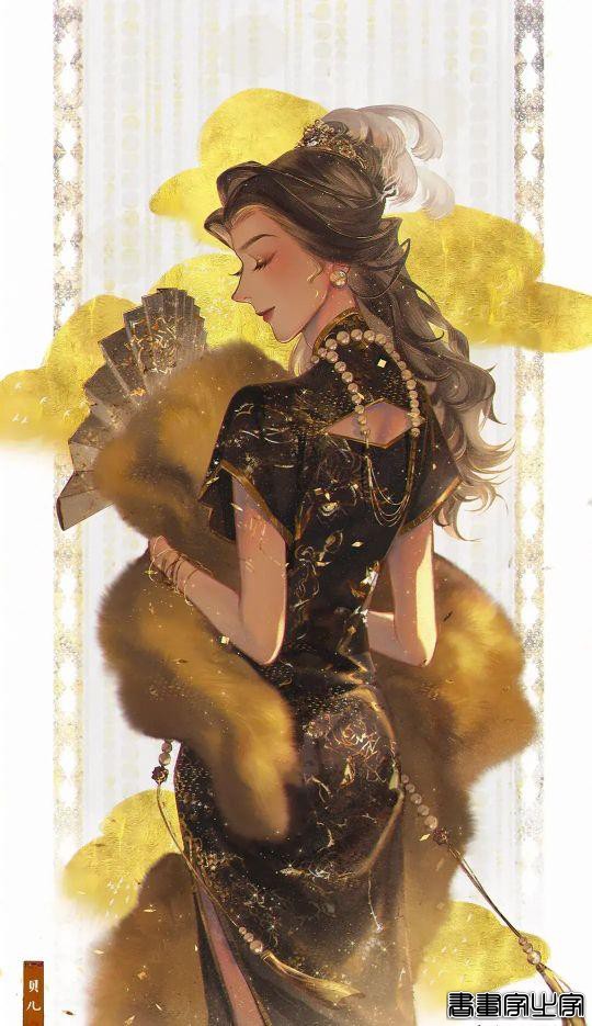 中国风-迪士尼公主同人插画，美呆-6.jpg