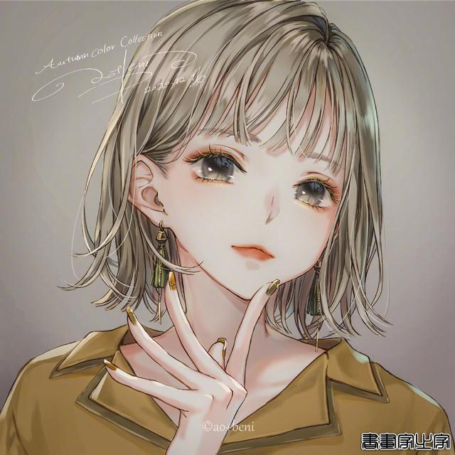 手绘女生插画头像 画风太漂亮了 | Twi:ao_beni ??? ????-9.jpg