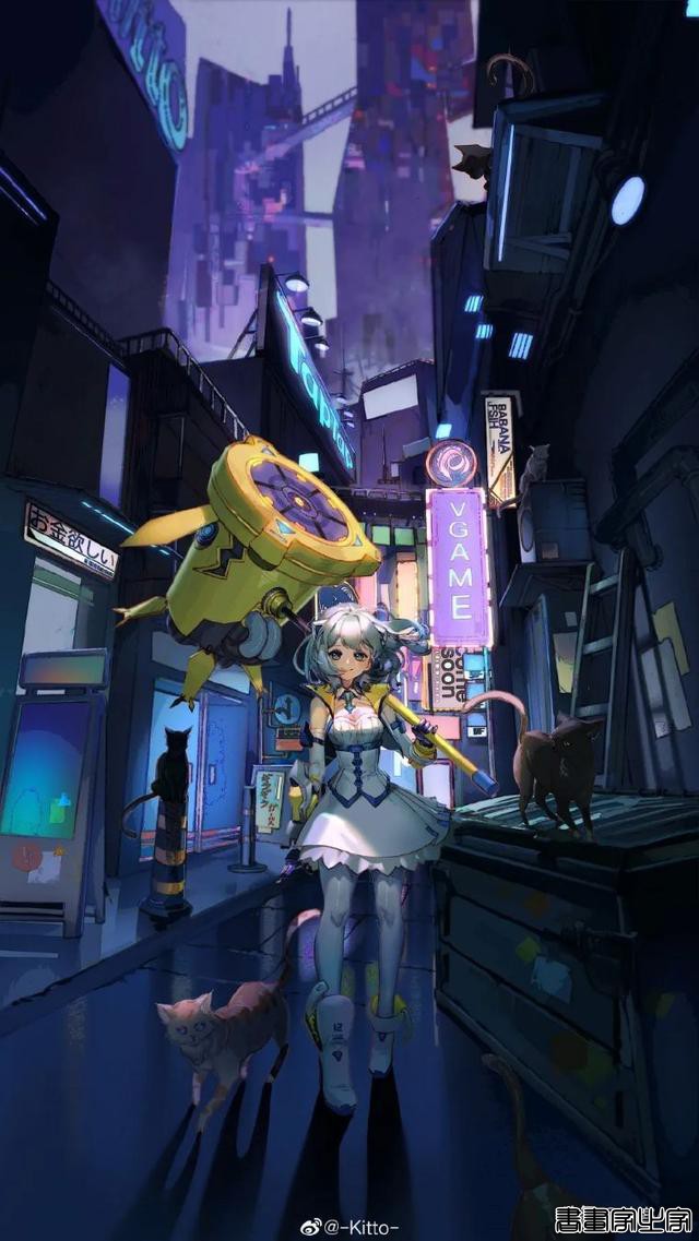 二次元水彩少女插画！阿羽笔下的宅女真的太生动了-9.jpg