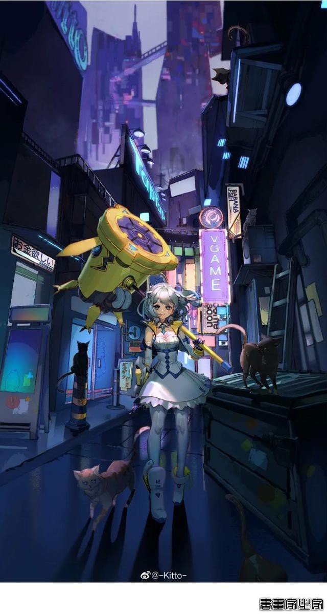 二次元水彩少女插画！阿羽笔下的宅女真的太生动了-15.jpg