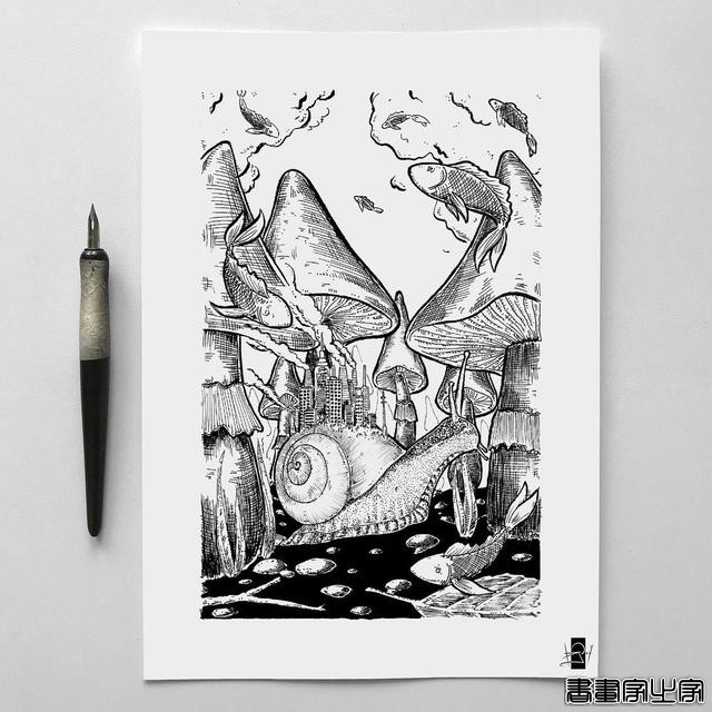 钢笔插画这样画效果是真的好 画面清爽干净 有绘画的冲动-12.jpg
