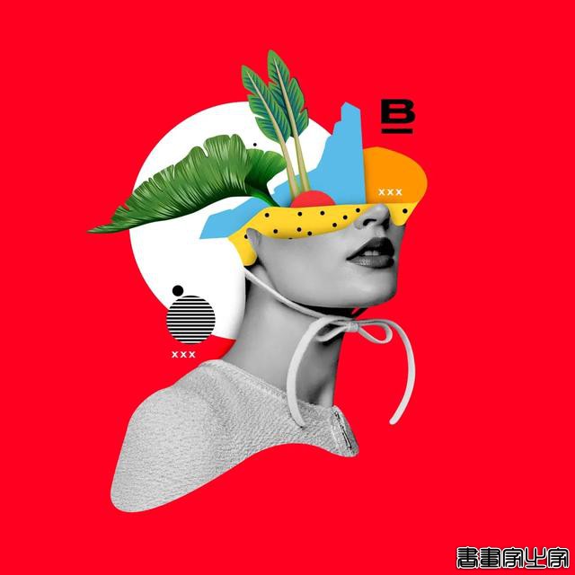 这些创意人物炫彩拼贴插画，太炫酷了-10.jpg