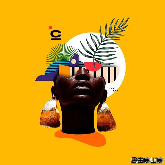 这些创意人物炫彩拼贴插画，太炫酷了-9.jpg
