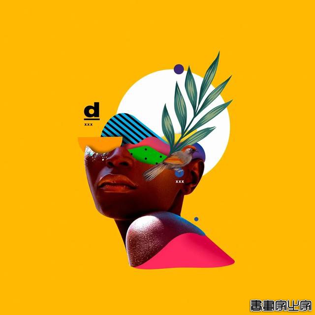 这些创意人物炫彩拼贴插画，太炫酷了-8.jpg
