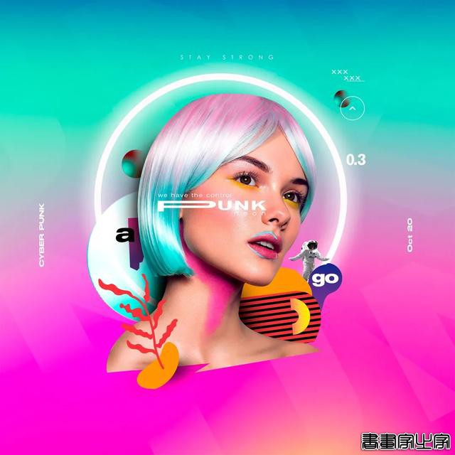 这些创意人物炫彩拼贴插画，太炫酷了-13.jpg