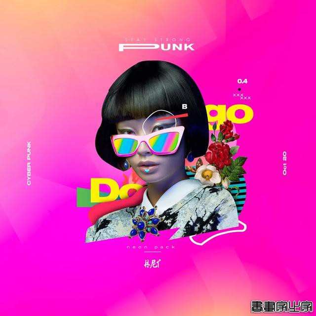 这些创意人物炫彩拼贴插画，太炫酷了-14.jpg