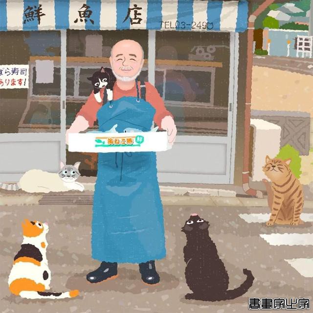 超治愈！跟着日本插画师笔下的猫咪去踏青，把清新的风光尽收眼底-11.jpg