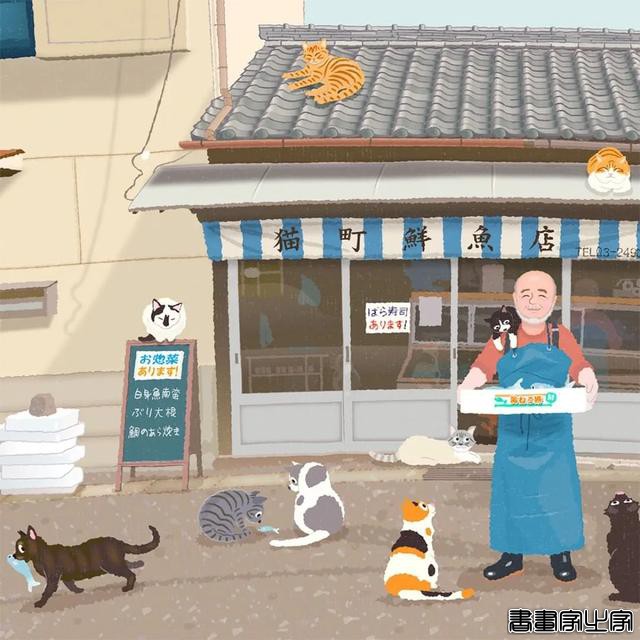 超治愈！跟着日本插画师笔下的猫咪去踏青，把清新的风光尽收眼底-10.jpg