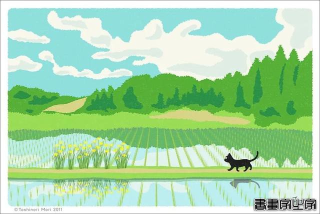 超治愈！跟着日本插画师笔下的猫咪去踏青，把清新的风光尽收眼底-21.jpg