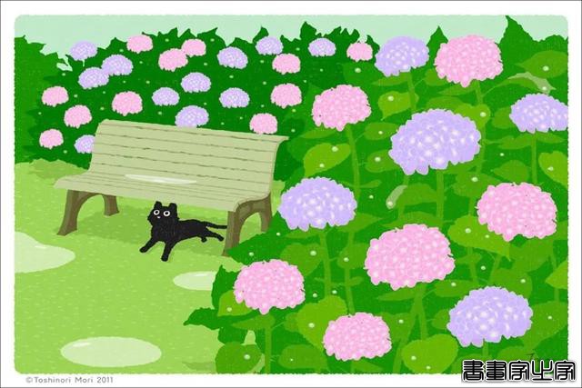 超治愈！跟着日本插画师笔下的猫咪去踏青，把清新的风光尽收眼底-25.jpg