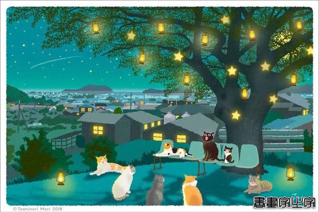 超治愈！跟着日本插画师笔下的猫咪去踏青，把清新的风光尽收眼底-32.jpg