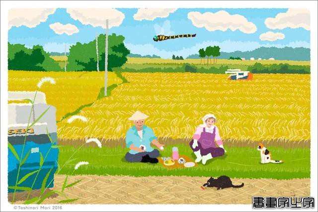 超治愈！跟着日本插画师笔下的猫咪去踏青，把清新的风光尽收眼底-35.jpg