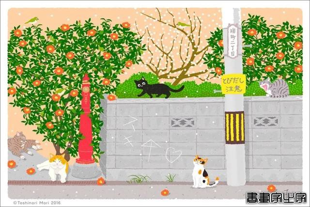 超治愈！跟着日本插画师笔下的猫咪去踏青，把清新的风光尽收眼底-40.jpg
