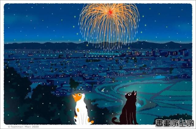 超治愈！跟着日本插画师笔下的猫咪去踏青，把清新的风光尽收眼底-51.jpg