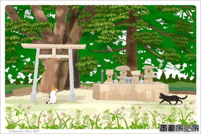超治愈！跟着日本插画师笔下的猫咪去踏青，把清新的风光尽收眼底-55.jpg