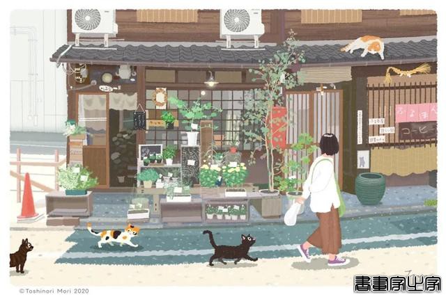 超治愈！跟着日本插画师笔下的猫咪去踏青，把清新的风光尽收眼底-56.jpg