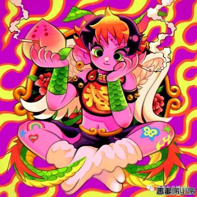 插画丨东方元素与荧光色的冲撞下，诞生的嘻哈风角色设计-5.jpg