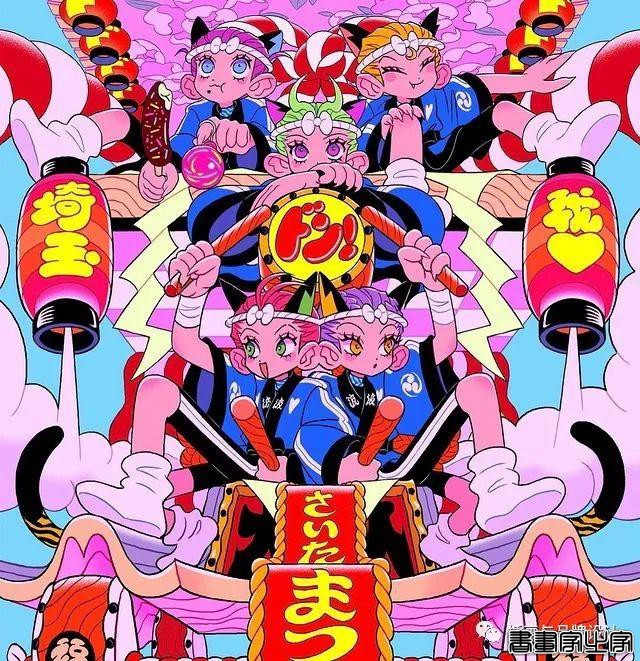 插画丨东方元素与荧光色的冲撞下，诞生的嘻哈风角色设计-9.jpg