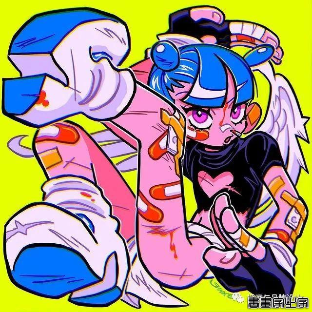 插画丨东方元素与荧光色的冲撞下，诞生的嘻哈风角色设计-13.jpg