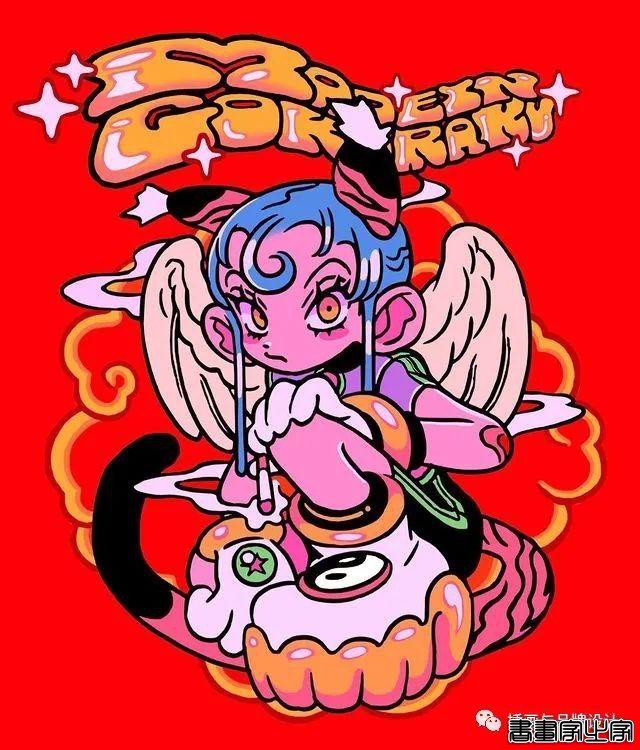 插画丨东方元素与荧光色的冲撞下，诞生的嘻哈风角色设计-16.jpg