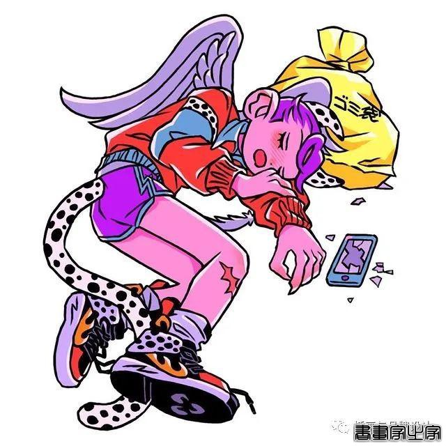 插画丨东方元素与荧光色的冲撞下，诞生的嘻哈风角色设计-47.jpg