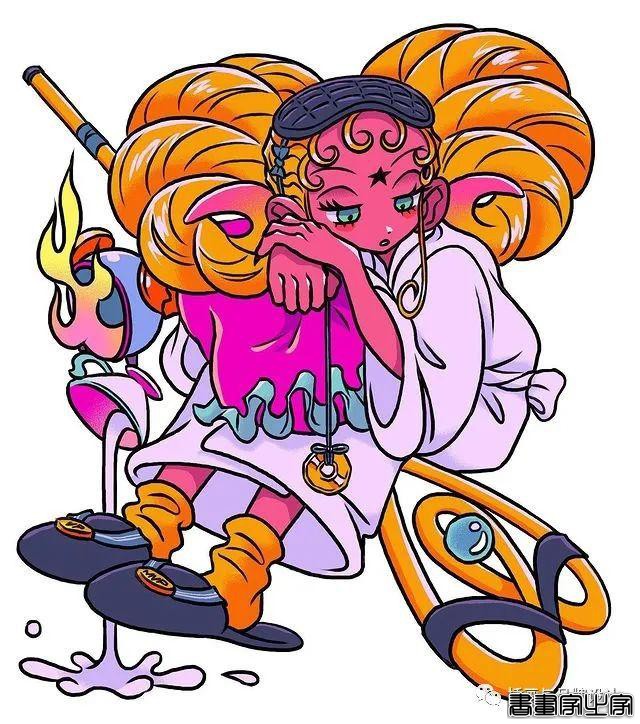 插画丨东方元素与荧光色的冲撞下，诞生的嘻哈风角色设计-50.jpg