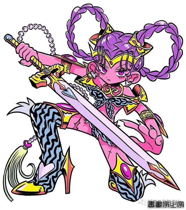 插画丨东方元素与荧光色的冲撞下，诞生的嘻哈风角色设计-52.jpg