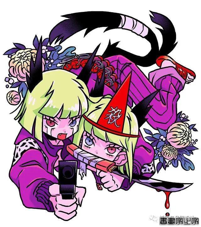 插画丨东方元素与荧光色的冲撞下，诞生的嘻哈风角色设计-53.jpg