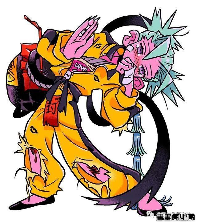插画丨东方元素与荧光色的冲撞下，诞生的嘻哈风角色设计-60.jpg