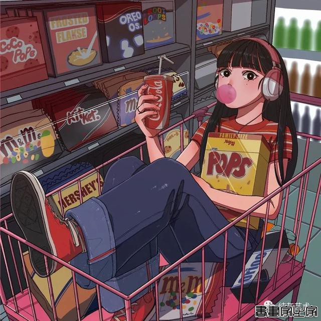 复古系文艺少女插画-8.jpg