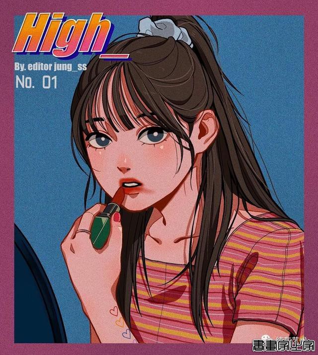 复古系文艺少女插画-10.jpg