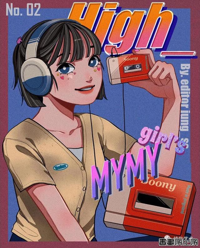复古系文艺少女插画-11.jpg