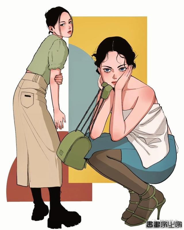 复古系文艺少女插画-33.jpg