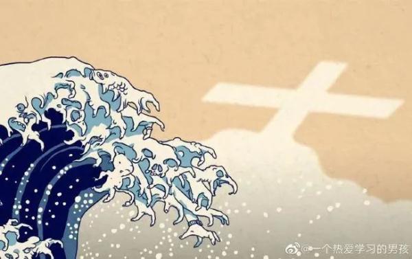 插画师再创作日本名画，讽刺核污水入海，这些细节亮了-5.jpg
