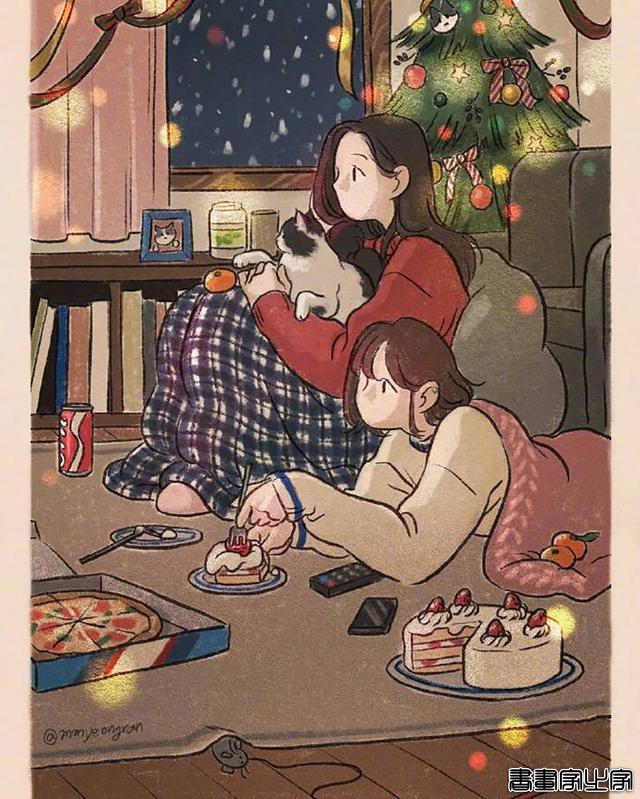 她用插画来记录和猫咪的日常生活，温馨唯美又治愈的感觉-6.jpg