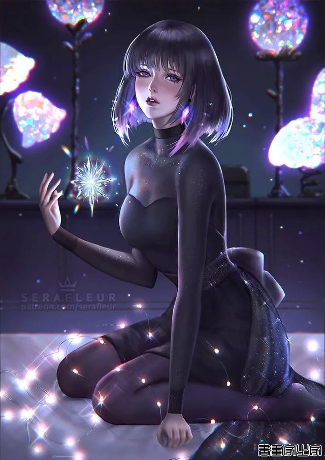 菲律宾插画师serafleur 色彩光影冲击力极强的少女插画-5.jpg