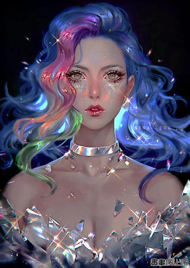 菲律宾插画师serafleur 色彩光影冲击力极强的少女插画-6.jpg