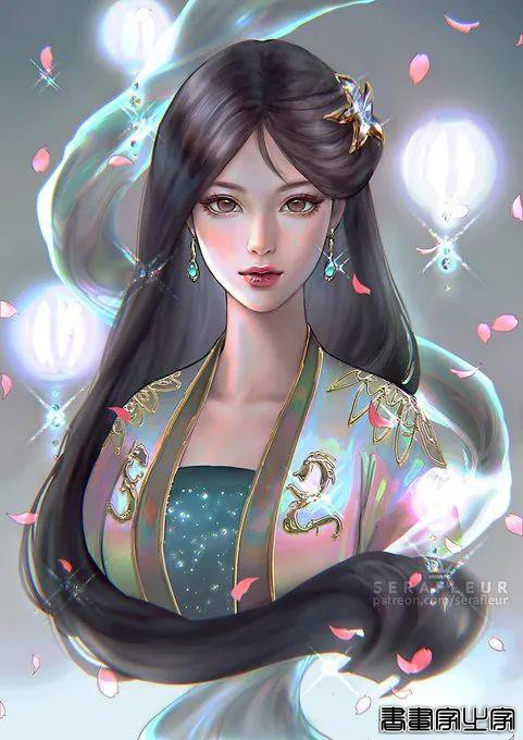 菲律宾插画师serafleur 色彩光影冲击力极强的少女插画-10.jpg