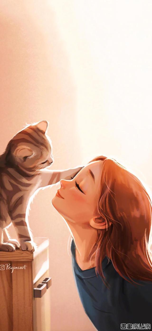 「壁纸」阳光下的女孩插画，用笑容去治愈世界-6.jpg