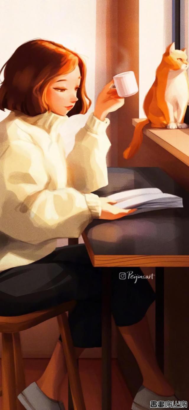 「壁纸」阳光下的女孩插画，用笑容去治愈世界-7.jpg