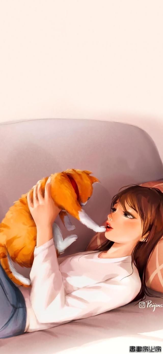 「壁纸」阳光下的女孩插画，用笑容去治愈世界-8.jpg