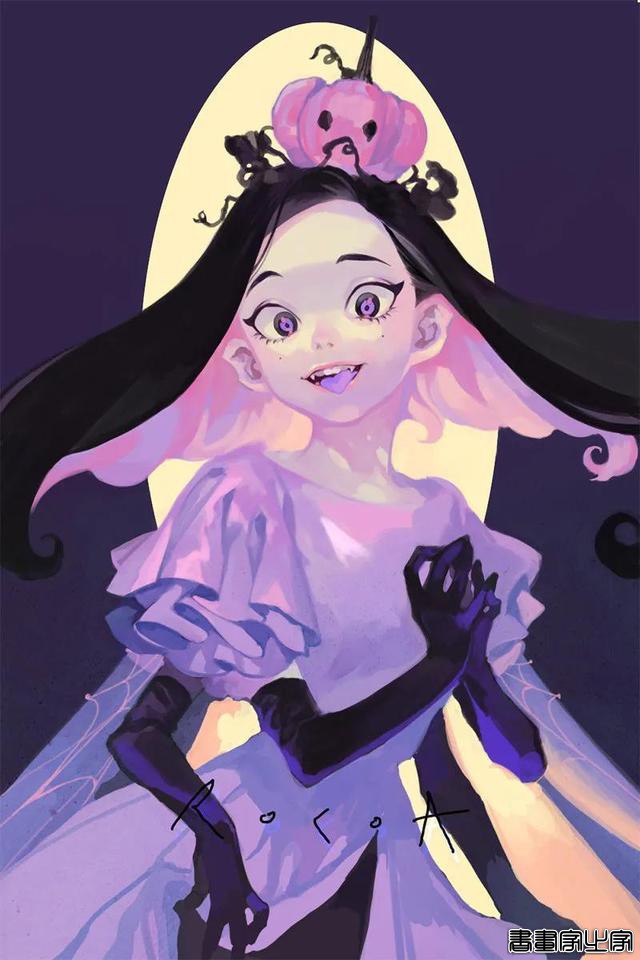 插画欣赏｜古灵精怪的油画感小魔女-6.jpg