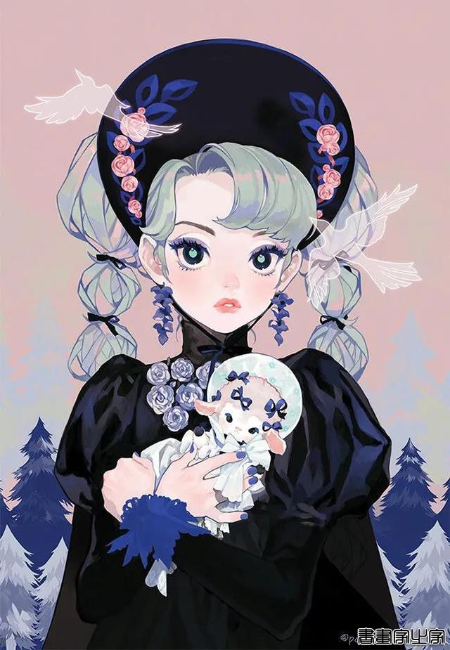 插画欣赏｜古灵精怪的油画感小魔女-7.jpg